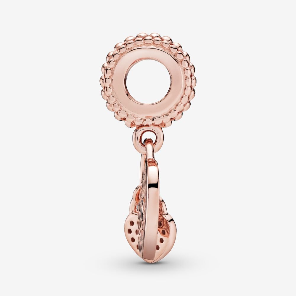 Rose Gold Hearts Charm
