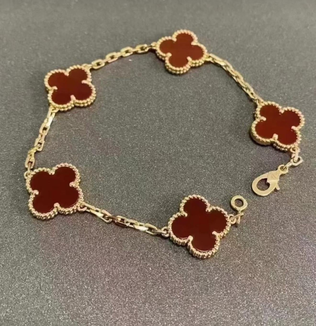 Minnatti Clover Bracelet Wine