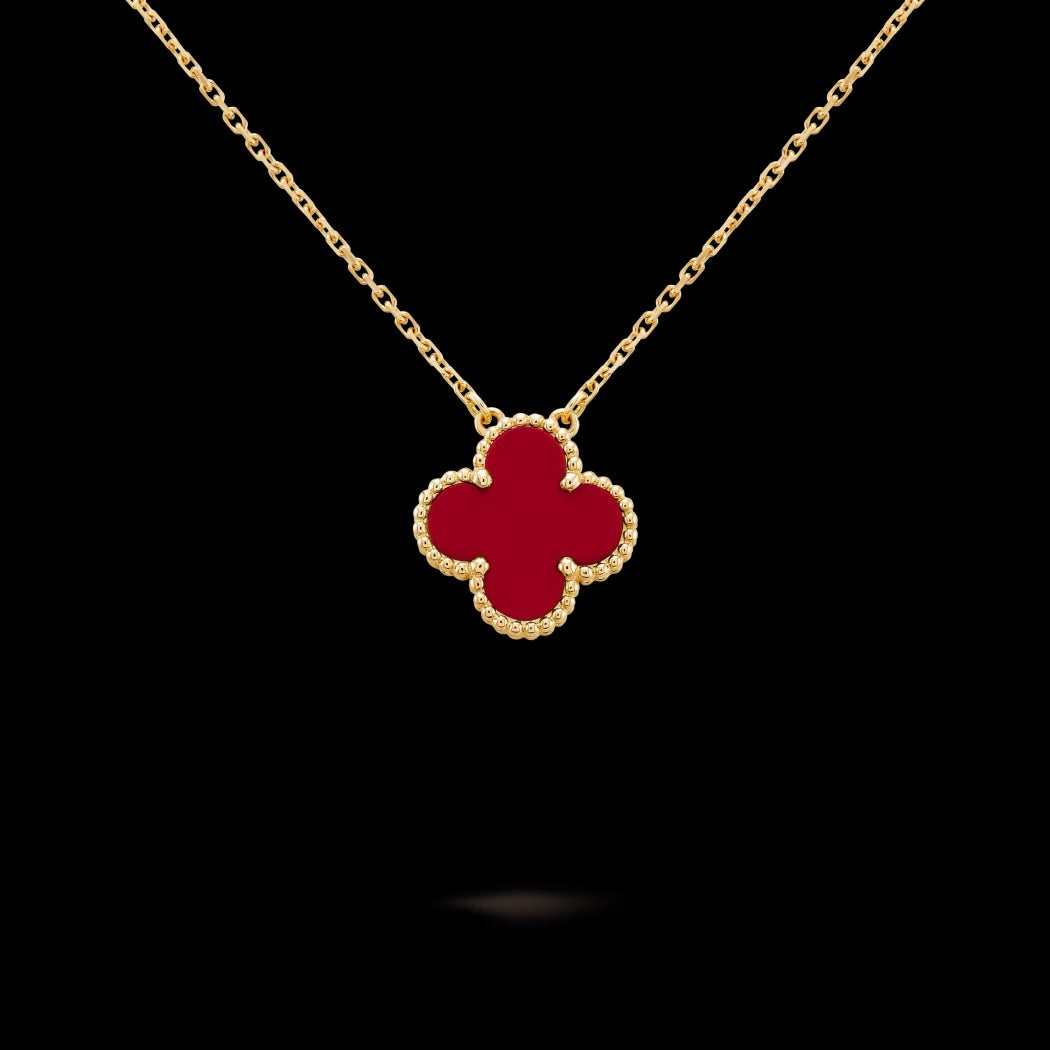 Clover Necklace Wine