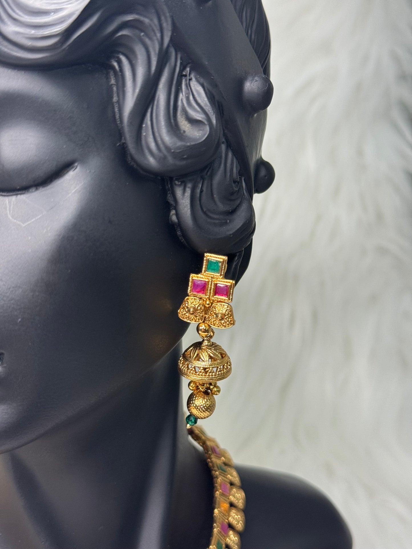 Pink and Red Gold Plated Set