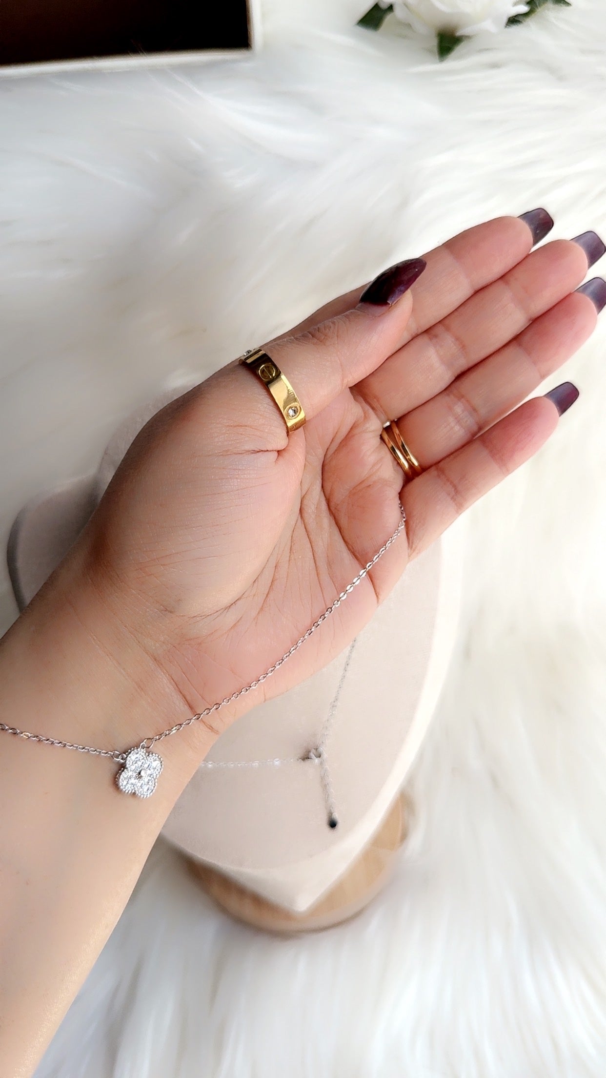 Clover Necklace Silver