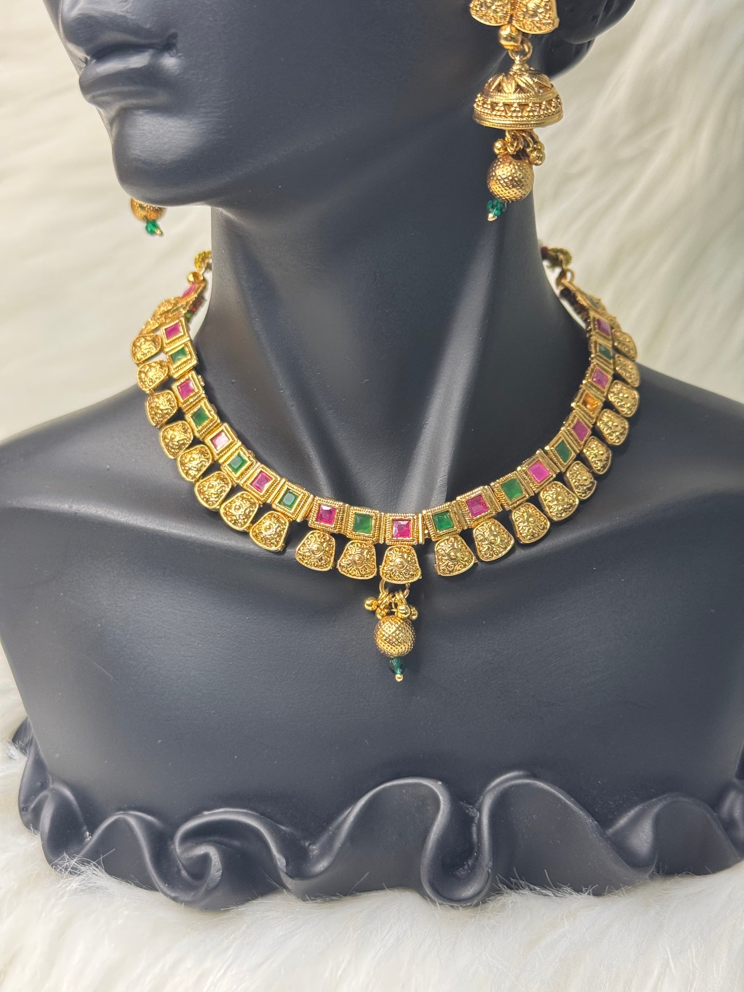 Pink and Red Gold Plated Set