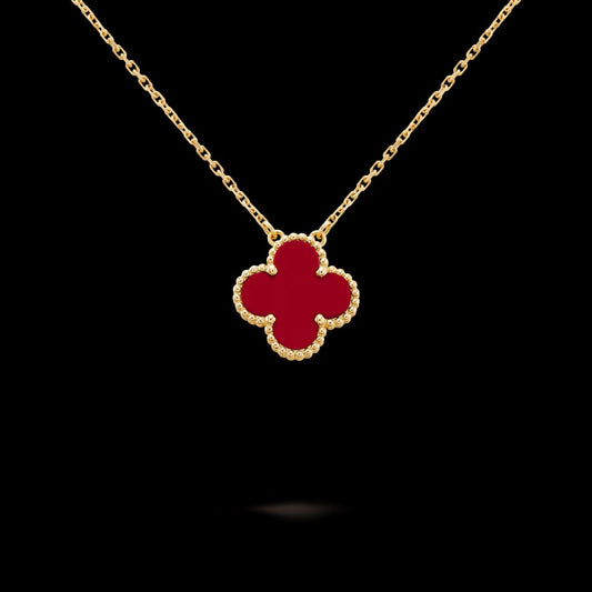 Clover Necklace Wine