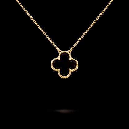 Clover Necklace Black
