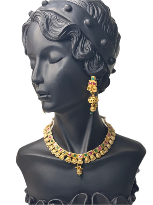 Pink and Red Gold Plated Set
