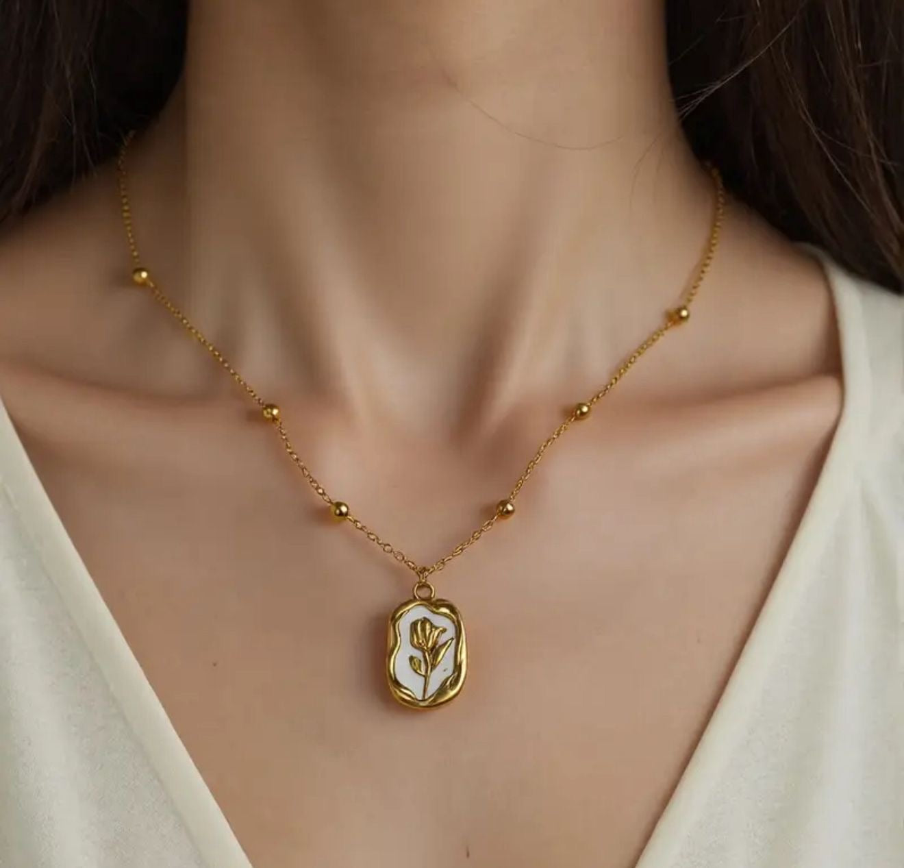 Gold Flower Necklace