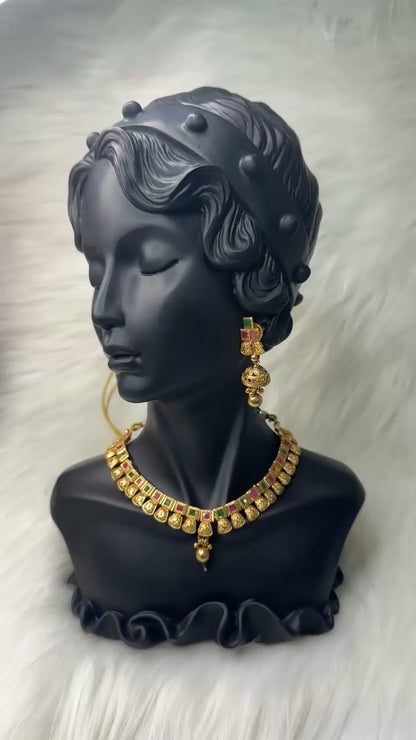 Pink and Red Gold Plated Set